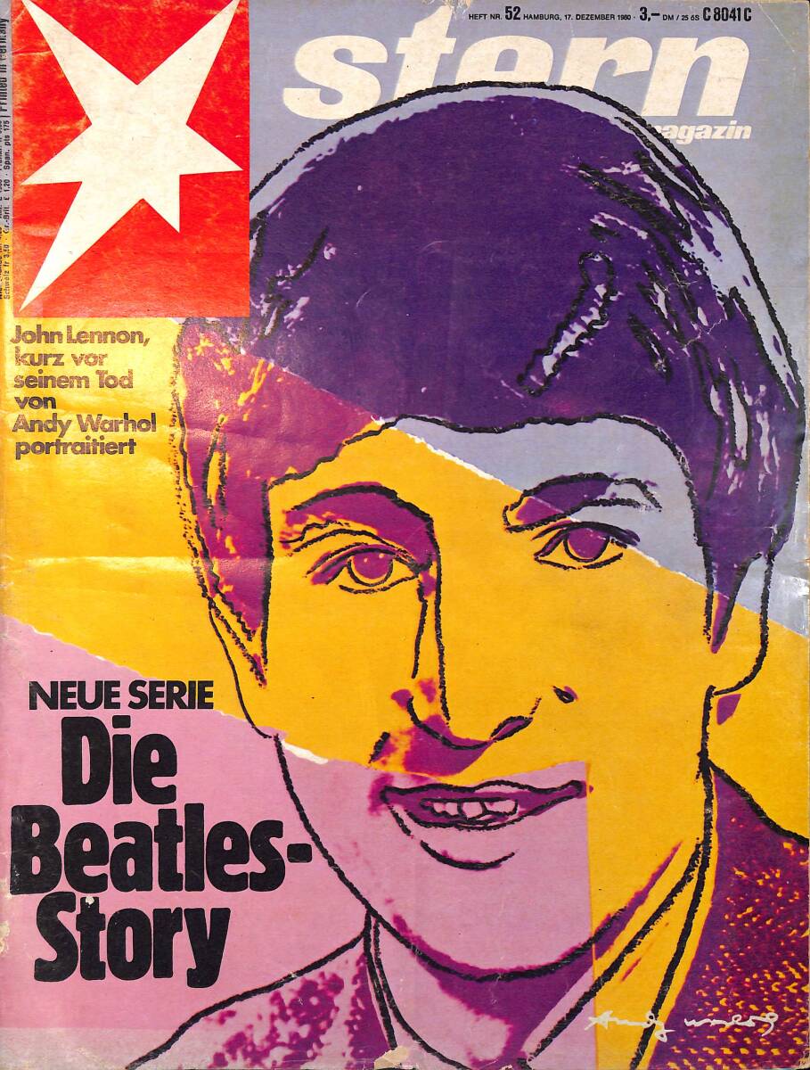Stern Magazin – Nr.52 – 17 Dezember 1960 – John Lennon, kurz vor seinem Tod von Andy Warhol portraitiert NDR100454 - 1