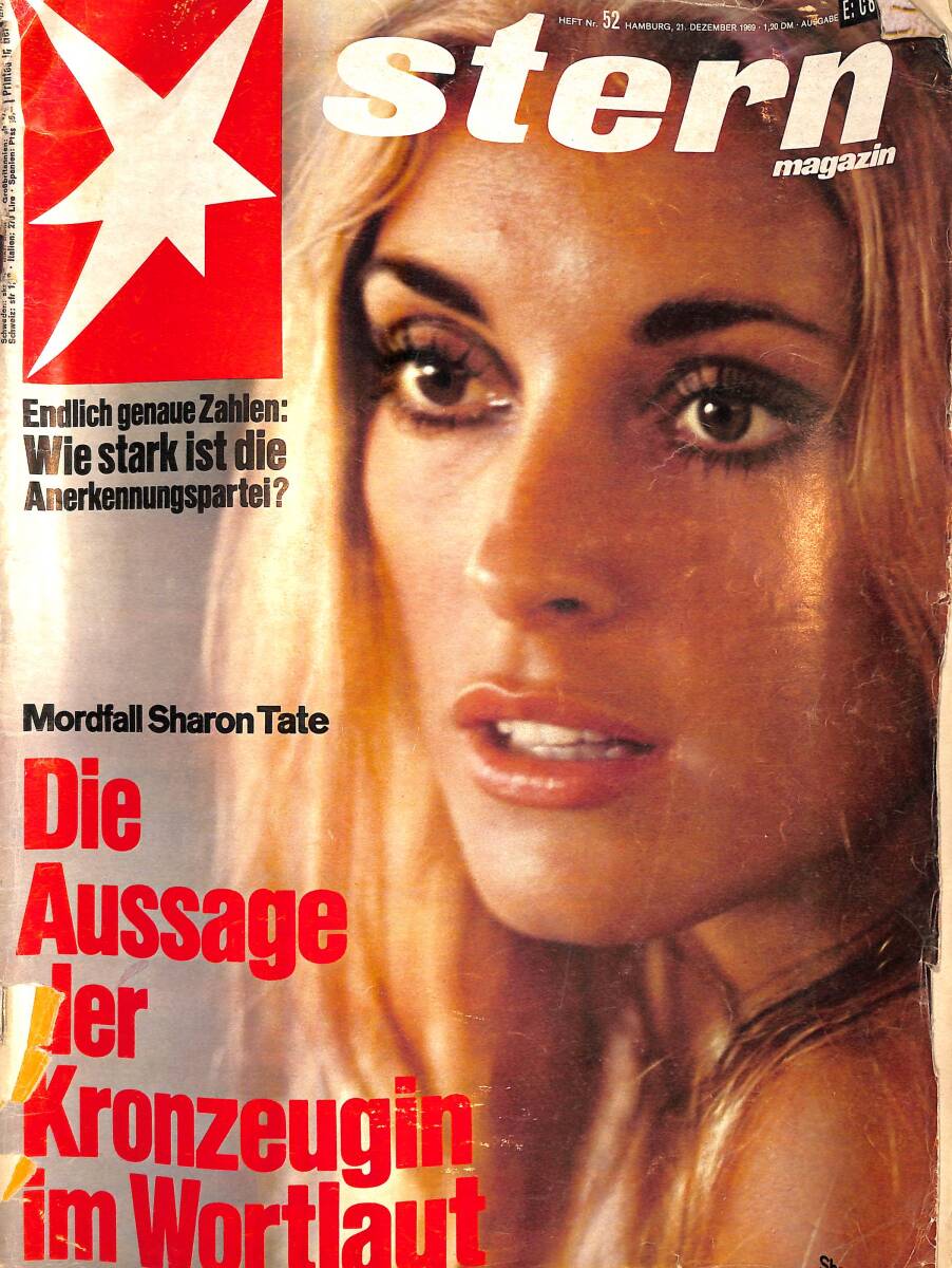 Stern Magazin – Nr.52 – 21 Dezember 1969 – Pamela Colin – Franz Burda – Karl Schiller – Rainer Barzel – Charles Manson – Susan Denise Atkins NDR100867 - 1