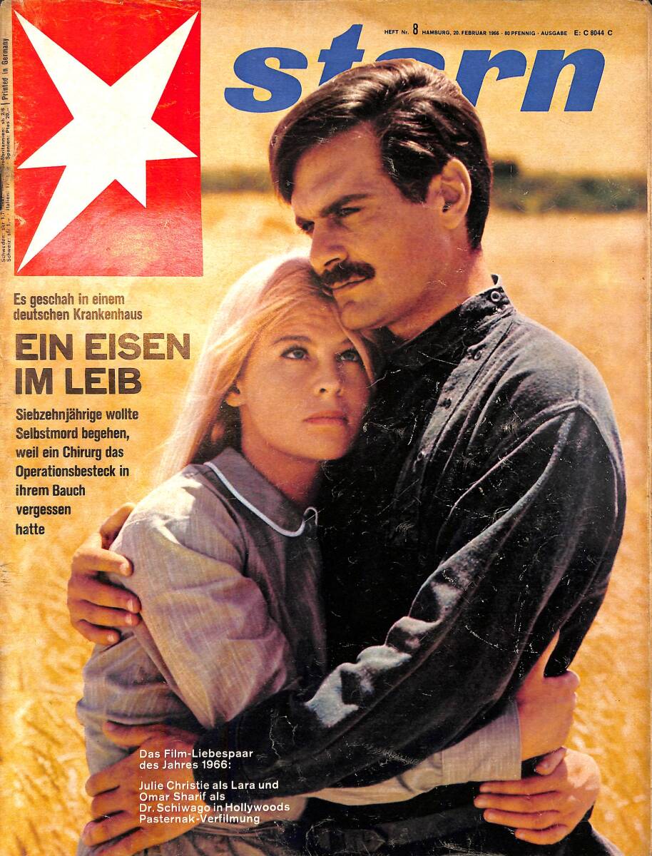Stern Magazin – Nr.8 – 20 Februar 1966 – Julie Christie – Omar Sharif – Dagmar Koller – Sean Connery – Hans Habe NDR100874 - 1