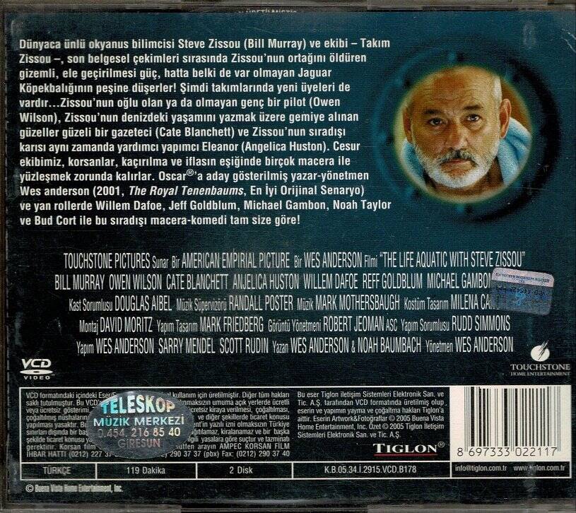 Steve Zissou İle Suda Yaşam VCD Film VCD9854 - 2