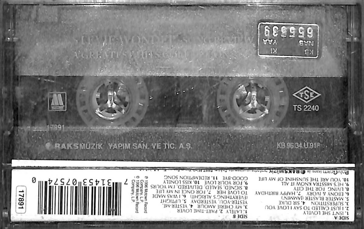 Stevie Wonder - Song Review - A Greatest Hits Collection Kaset (İkinci El) KST28156 - 2