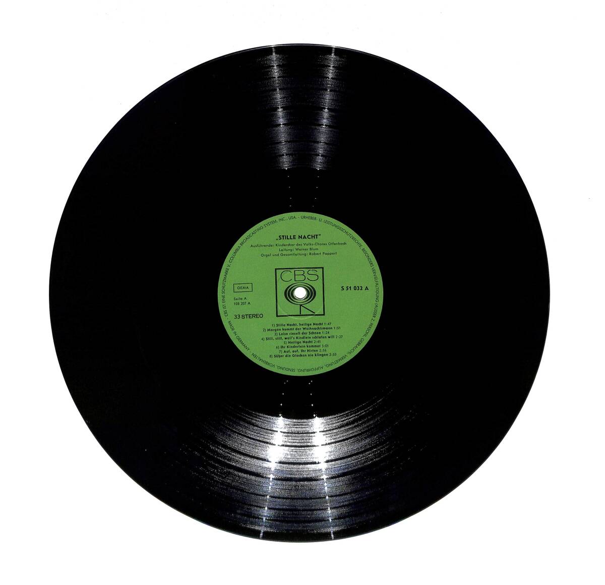 Stille Nacht - Kinderchor Des Volkschores Offenbach (Almanya Baskı) LP PLAK (10/7.5) PLK25978 - 1