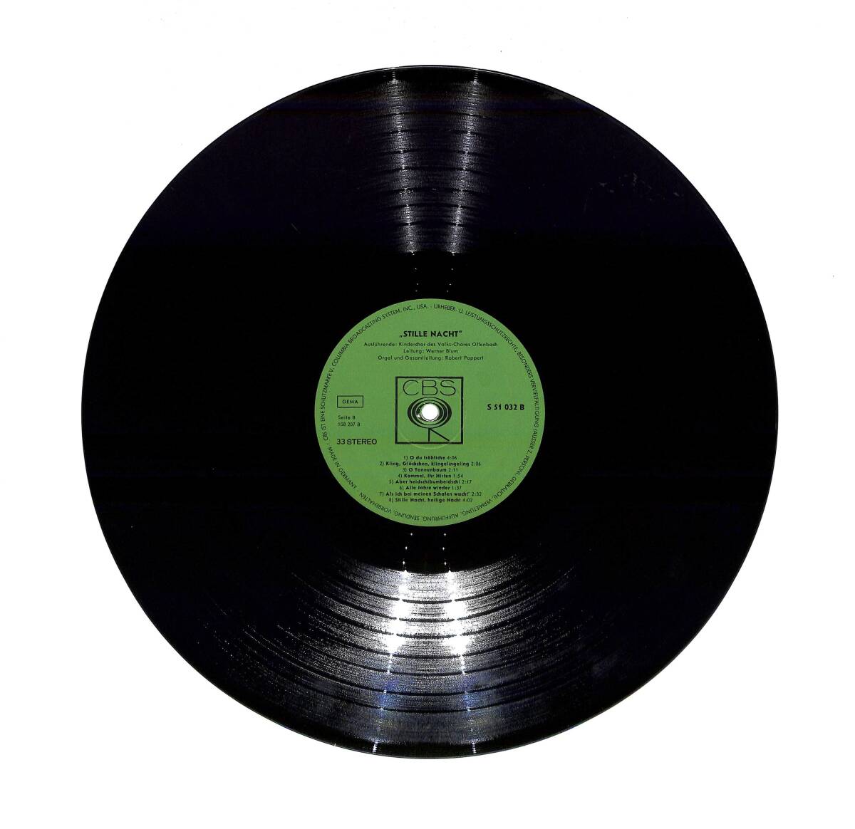 Stille Nacht - Kinderchor Des Volkschores Offenbach (Almanya Baskı) LP PLAK (10/7.5) PLK25978 - 2