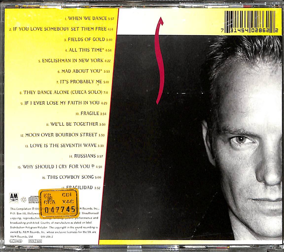 Sting ‎- Fields Of Gold: The Best Of Sting 1984 - 1994 CD (İkinci El) CD4284 - 2