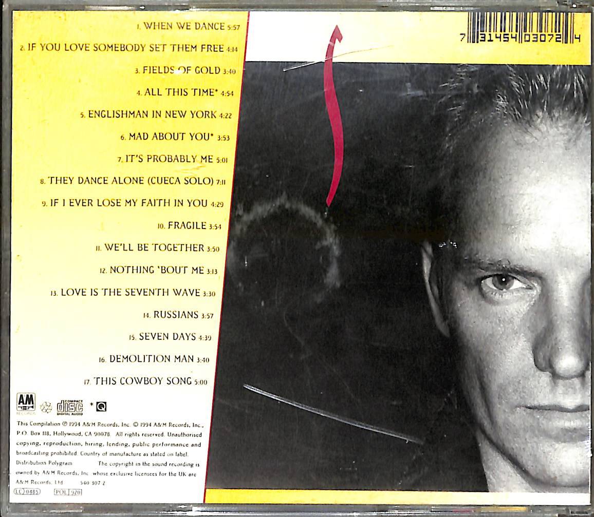 Sting ‎- Fields Of Gold: The Best Of Sting 1984 - 1994 CD (İkinci El) CD4425 - 2