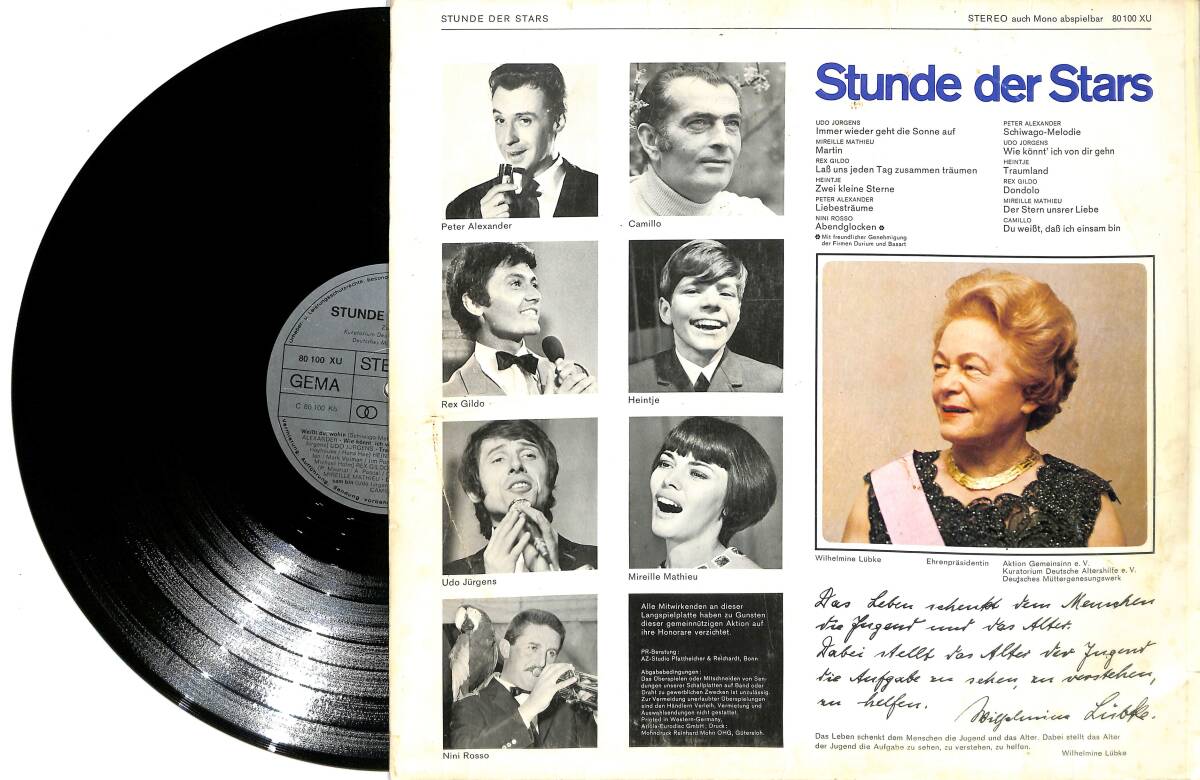 Stunde der Stars (Almanya Baskı) LP PLAK (10/8.5) PLK25942 - 2