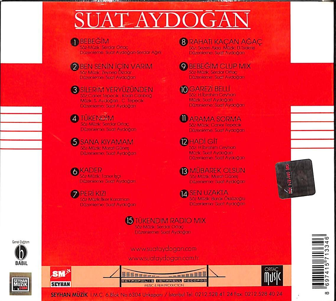 Suat Aydoğan Müziktir Herşeyi Anlatan Ben Senin İçin Varım CD (İkinci El) CD3938 - 3