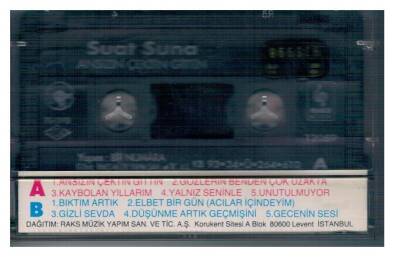 Suat Suna - Ansızın Çektin Gittin Kaset (İkinci El) KST1092 - 2