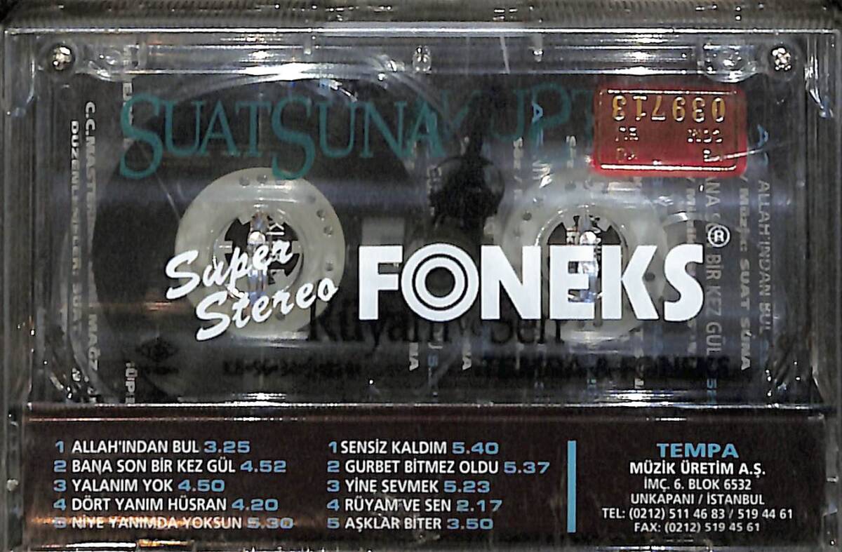 Suat Suna - Rüyam Ve Sen Kaset (Sıfır) KST26806 - 2