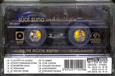 Suat Suna - Sana Haksızlık Ettim Kaset (İkinci El) KST22941 - 2