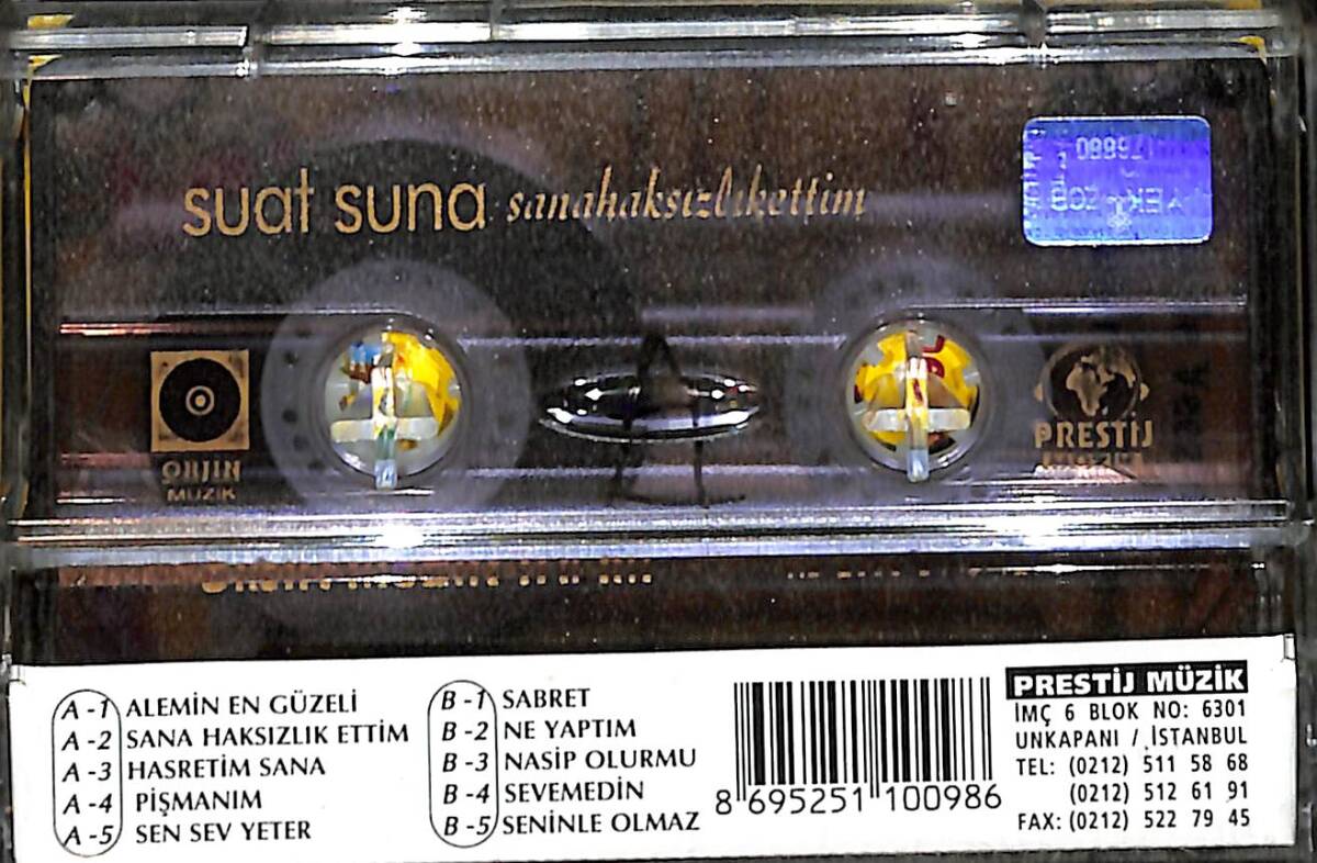 Suat Suna - Sana Haksızlık Ettim Kaset (İkinci El) KST26403 - 2