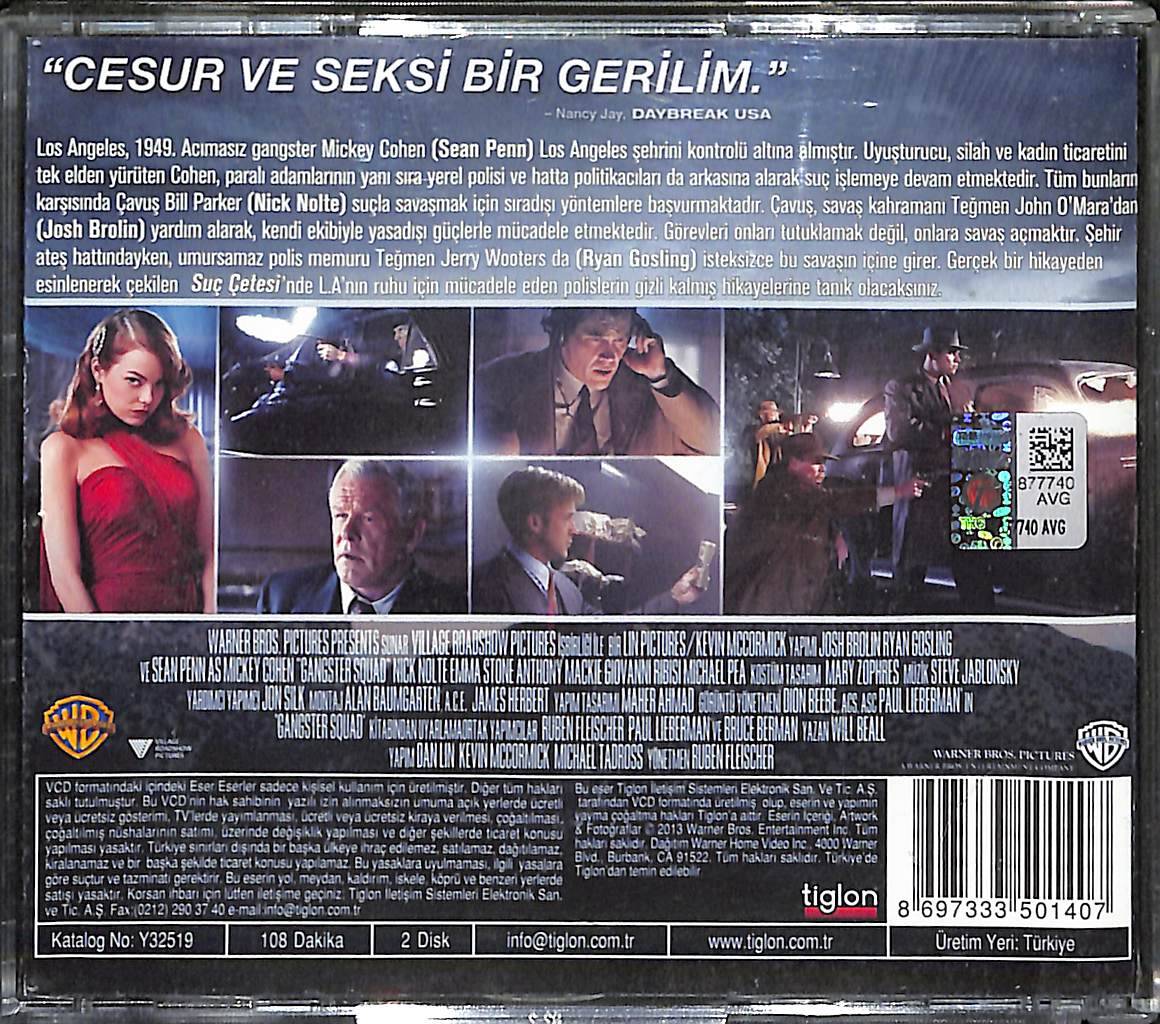 Suç Çetesi - Gangster Squad Orjinal VCD Film ' Josh Brolın,Ryan Goslıng,Nıck Nolte,Emma Stone,Sean Penn ' VCD27903 - 2