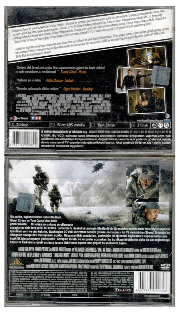 Suç İmparatorluğu Arslanı Kuzulara - 2 Adet VCD Film VCD917 - 2