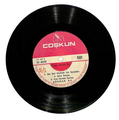 Şükran Ay - Sevmekten Kim Usanır Gözüm Sende İhanet Ettin Bana Ben Seni Unutmak İçin Sevmedim Aşkın Kanunu Kimi Dertten İçermiş Mini LP Plak (107.5) PLK21330 - 2