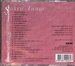 Şükrü Tunar (1907- 1962) - Unutulmaz Klarnet Üstadından Taksimler ve Oyun Havaları CD (İkinci El) CD4023 - 2