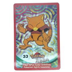  Sultan Sakızı Pokemon Oyun Kartı ABRA No 33 Çil #SKZ60 - 1