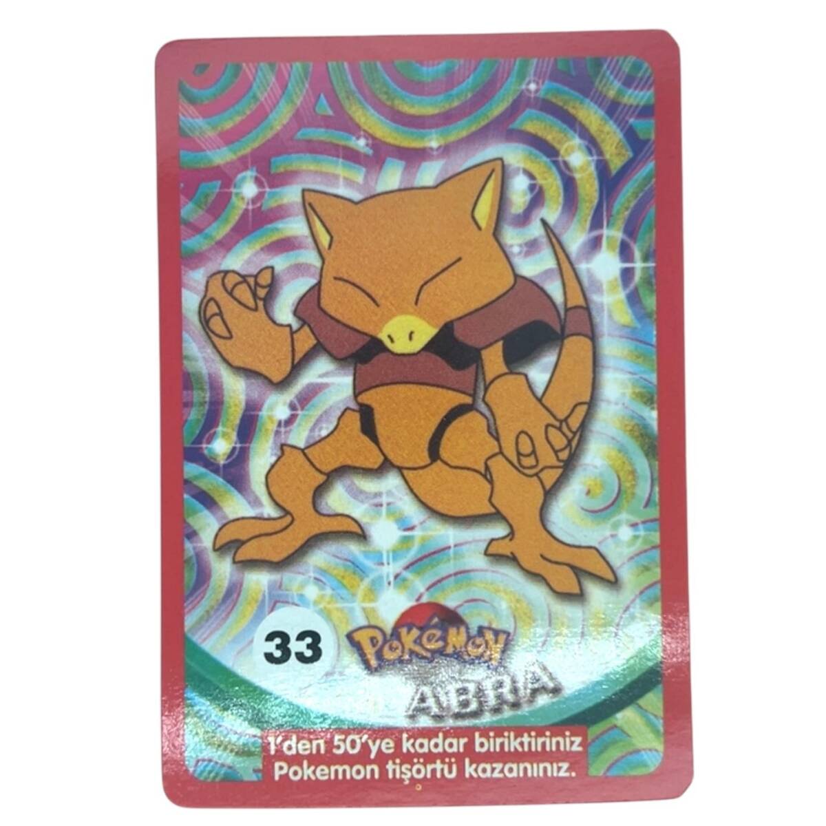  Sultan Sakızı Pokemon Oyun Kartı ABRA No 33 Çil #SKZ60 - 1