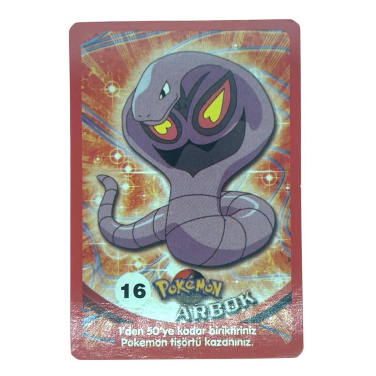  Sultan Sakızı Pokemon Oyun Kartı ARBOK No 16 Çil #SKZ57 - 1