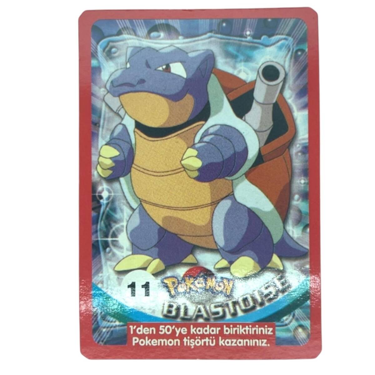  Sultan Sakızı Pokemon Oyun Kartı BLASTOISE No 11 Çil #SKZ64 - 1
