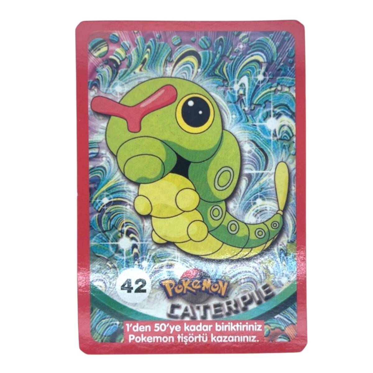  Sultan Sakızı Pokemon Oyun Kartı CATERPIE No 42 Çil #SKZ62 - 1