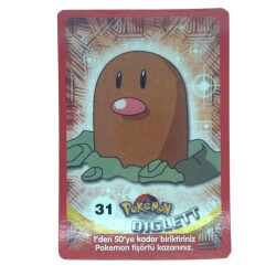  Sultan Sakızı Pokemon Oyun Kartı DIGLETT No 31 Çil #SKZ61 - Gökçekoleksiyon