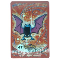  Sultan Sakızı Pokemon Oyun Kartı GOLBAT No 47 Çil #SKZ53 - 