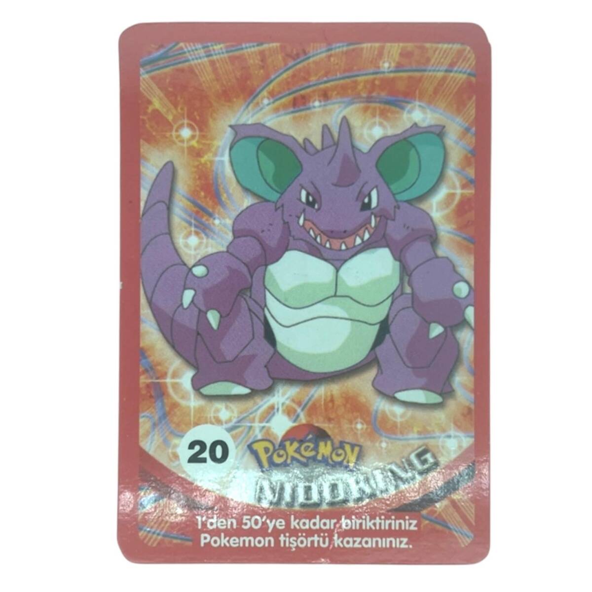  Sultan Sakızı Pokemon Oyun Kartı NIDOKING No 20 Çil #SKZ66 - 1