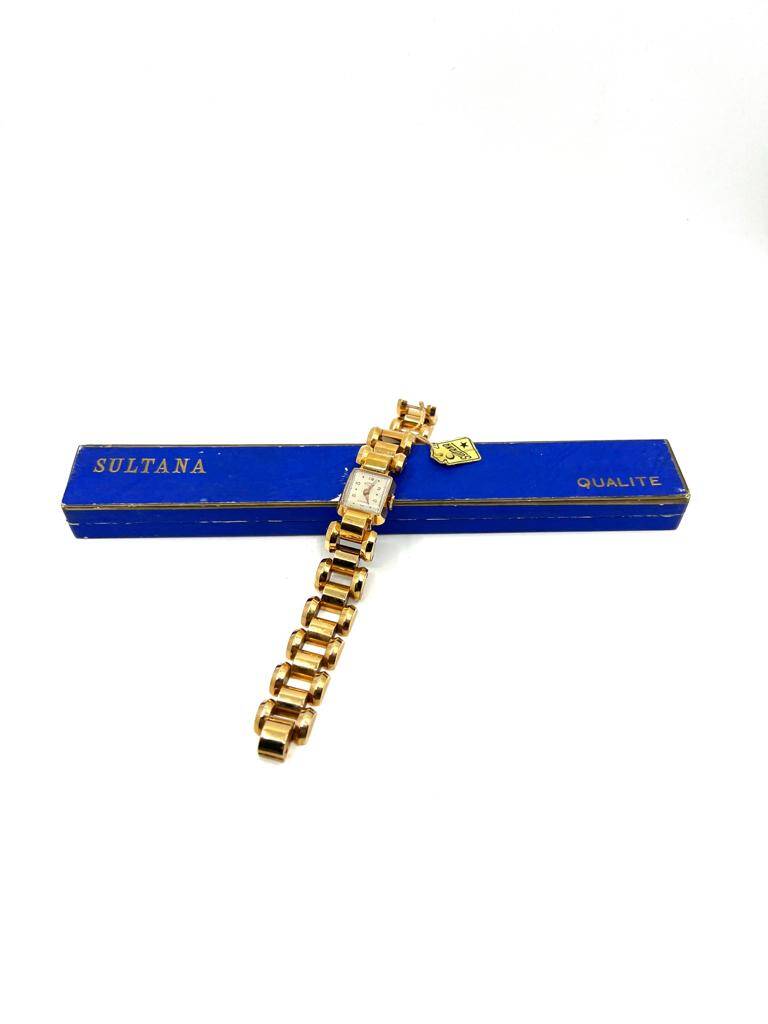 Sultana Qualité Antika Altın Kaplama Kurmalı Bayan Kol Saati – 1960’lar Vintage GRS67 - 1