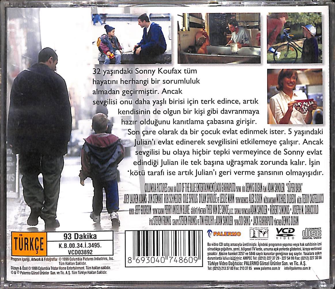 Süper Baba - Big Daddy (1999) Orjinal VCD Film ' Adam Sandler ' VCD28343 - 2