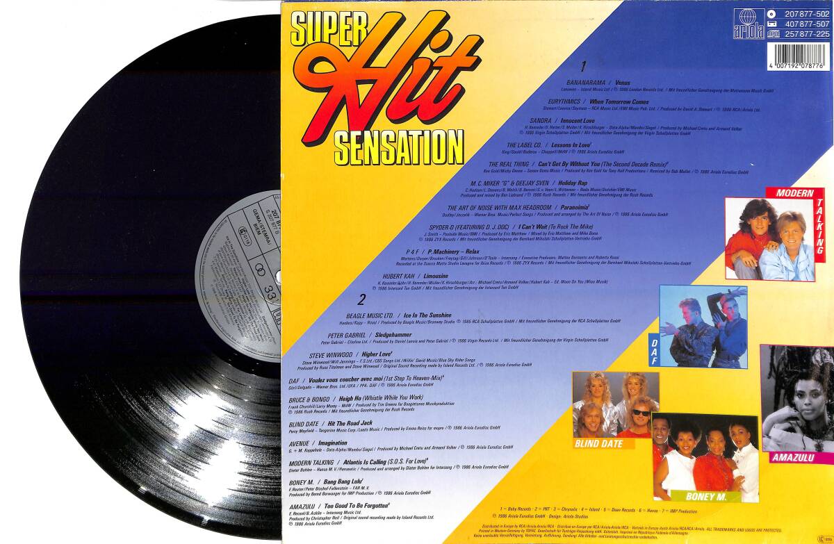 Super Hit Sensation (1986) LP PLAK (10/8) PLK25931 - 2