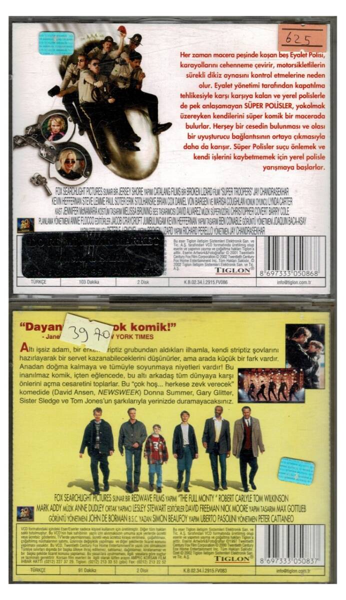 Süper Polisler Anadan Doğma - 2 Adet VCD Film VCD1334 - 2