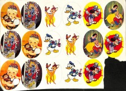 Süperman, Donald Duck, Bambi 18li Sticker KRT13979 - Gökçekoleksiyon