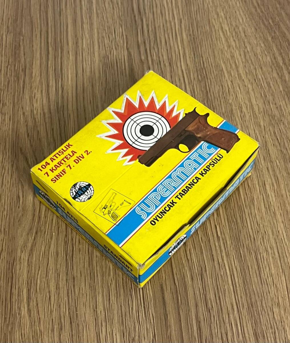 Süpermatic Oyuncak Tabanca Kapsülleri 1980s (Tam Dolu Kutu) AOB4808 - 2