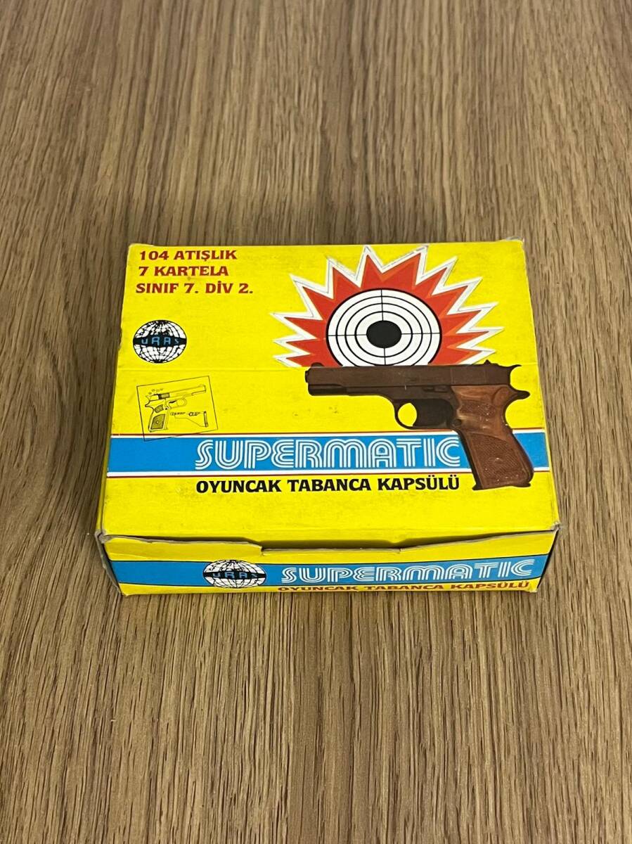 Süpermatic Oyuncak Tabanca Kapsülleri 1980s (Tam Dolu Kutu) AOB4808 - 5