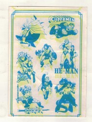 Süpermen- He - Man Vintage Sticker Sayfası – 1980’ler Orijinal Çıkartma “Nadir” STKR2 - 2