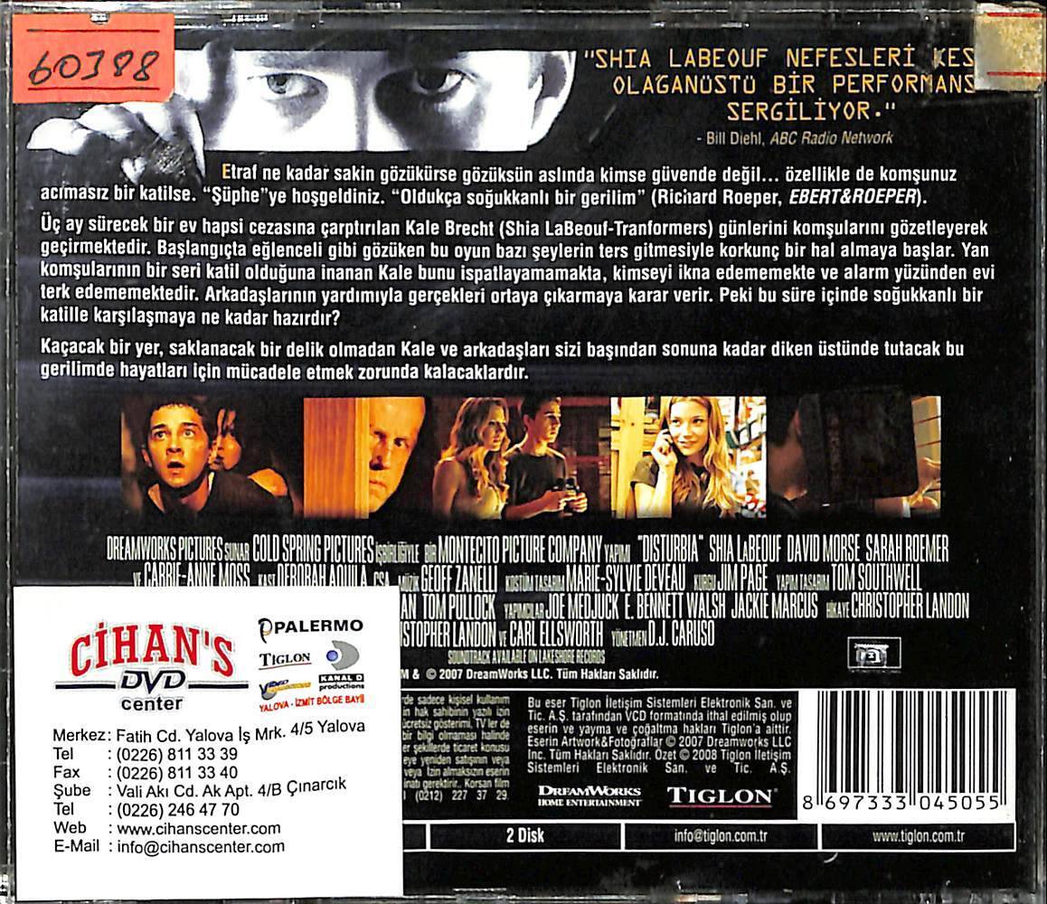 Şüphe - Disturbia VCD Film VCD15120 - 2