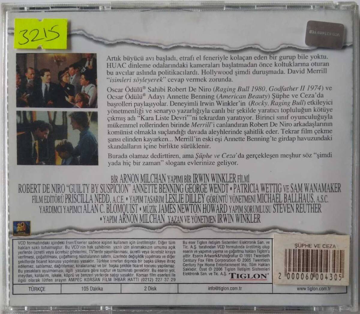Şüphe ve Ceza VCD Film VCD6569 - 2