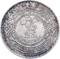 Suriye 25 Piaster 1936 Gümüş - ÇÇT+ YMP11218 - 3