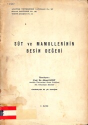 SÜT VE MAMÜLLERİNİN BESİN DEĞERİ DRG1354 - Gökçekoleksiyon
