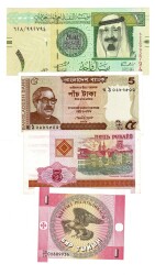 Suudi Arabistan/Kırgızistan/Rusya/Bangladeş Yabancı Kağıt Para Lotu ÇİL/ÇA YKP8351 - 3