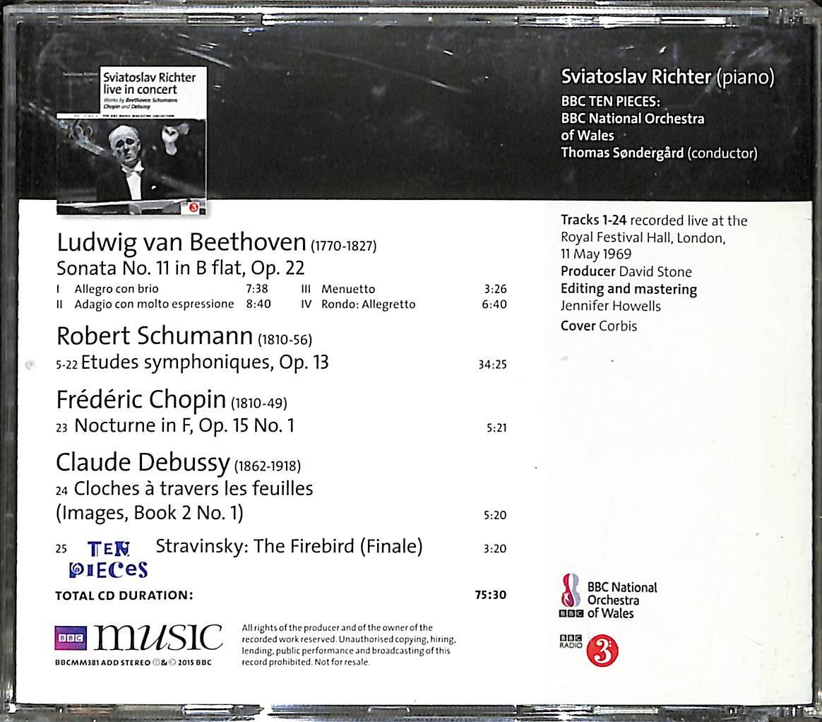 Sviatoslav Richter - Live In Concert CD (İkinci El) CD5493 - 2