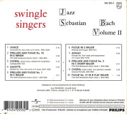 Swingle Singers – Jazz Sebastian Bach, Volume 2 CD (İkinci El) CD5409 - 2