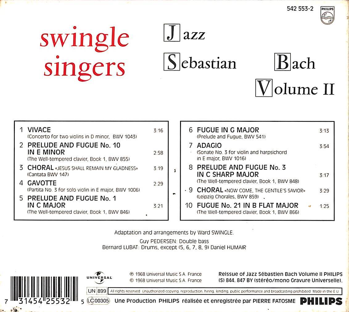 Swingle Singers – Jazz Sebastian Bach, Volume 2 CD (İkinci El) CD5409 - 2