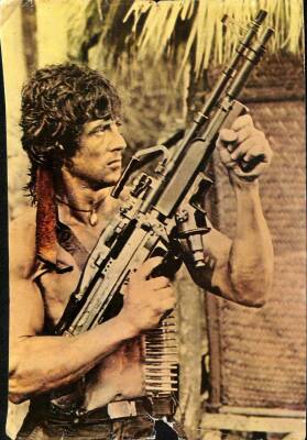 Sylvester Stallone Büyük Boy Kartpostal (34x24 cm) KRT13029 - 1