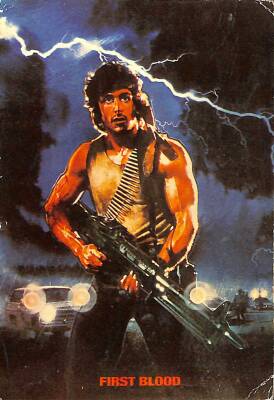 Sylvester Stallone Rambo First Blood (İlk Kan) Küçük Boy Kartpostal (10x15cm) KRT13017 - 1