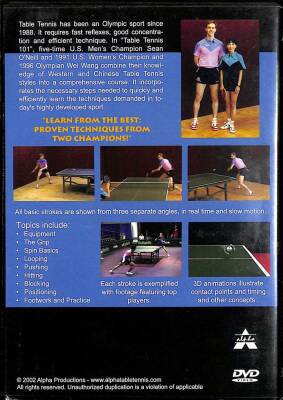 Table Tennis 101 DVD Film (108) DVD1741 - 4