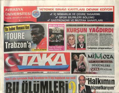 Taka Gazetesi 14 Ağustos 2013 - Bu Ölümleri Kim Durduracak GZ101278 - 2