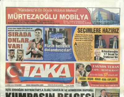 Taka Gazetesi 15 Ocak 2015 - Araklıda Sular Durulmuyor, İşyerinde Bıçaklandı GZ105540 - 1