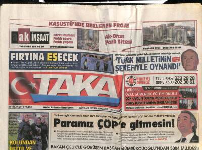 Taka Gazetesi 21 Nisan 2013 - Çaykur Kapasitesi Kadar Çay Alıyor GZ109218 - 1