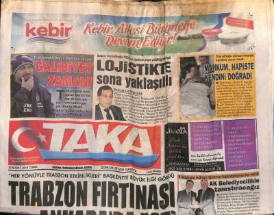 Taka Gazetesi 22 Şubat 2013 - Trabzon Fırtınası Ankarada Esti - Rizede MHP Bölündü GZ100179 - 2